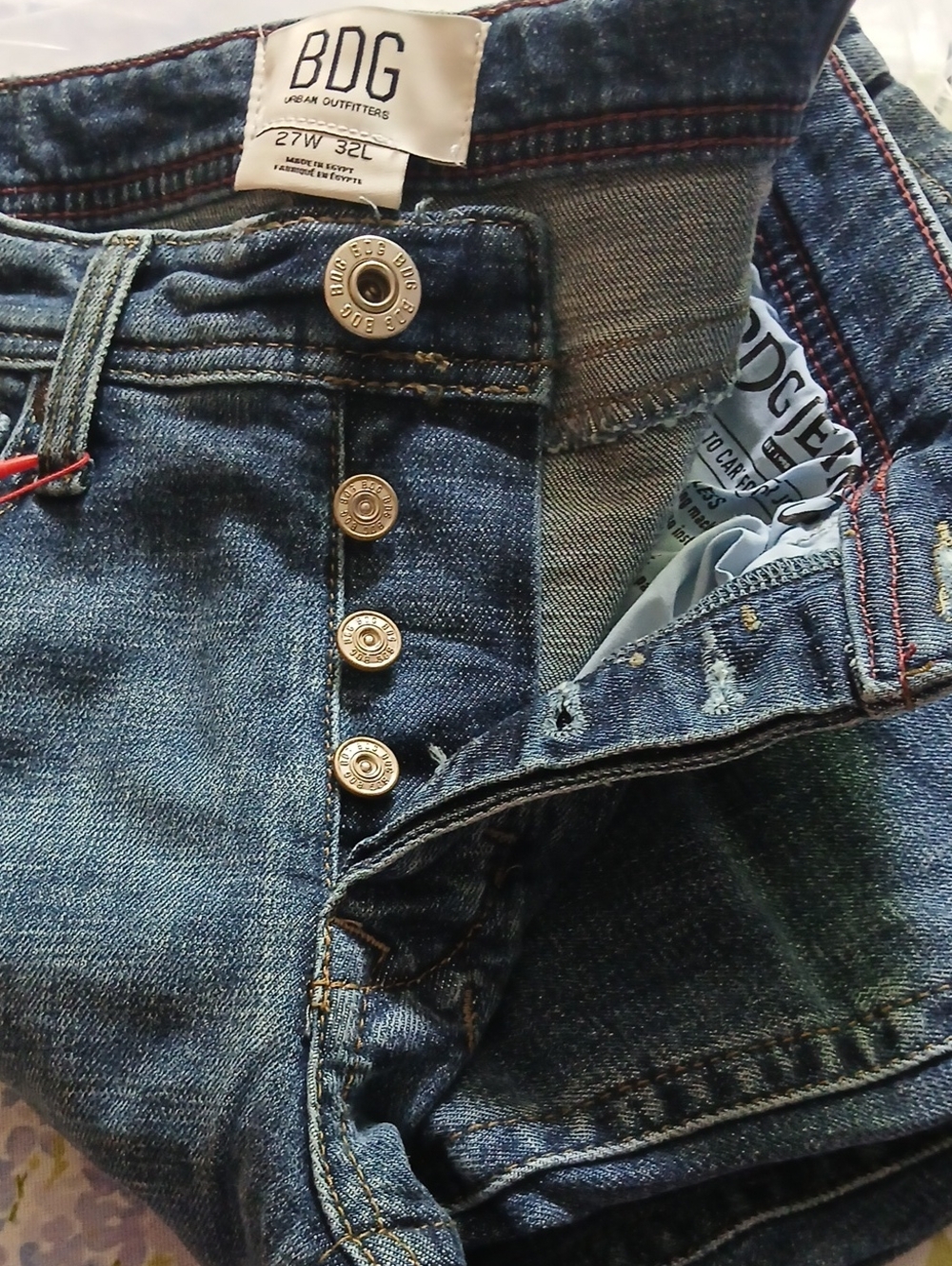 NWT BDG Teo Low-Rise Relaxed  Flare Leg Jeans Oxford Blue ■ Size 27 x 32 - Picture 15 of 15